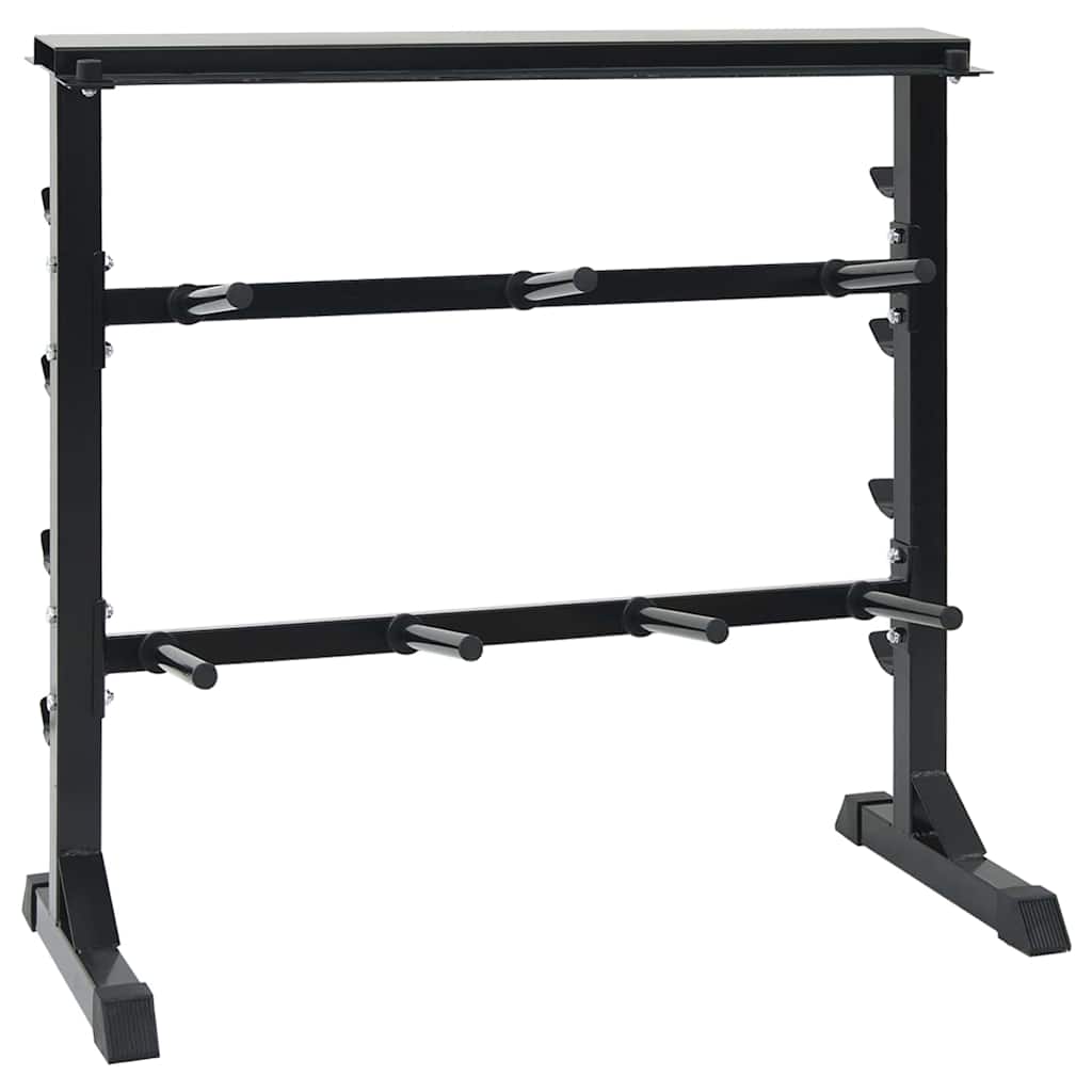 vidaXL Hantel Rack Schwarz 99 x 45 x 95.5 cm Pulverbeschichteter Stahl