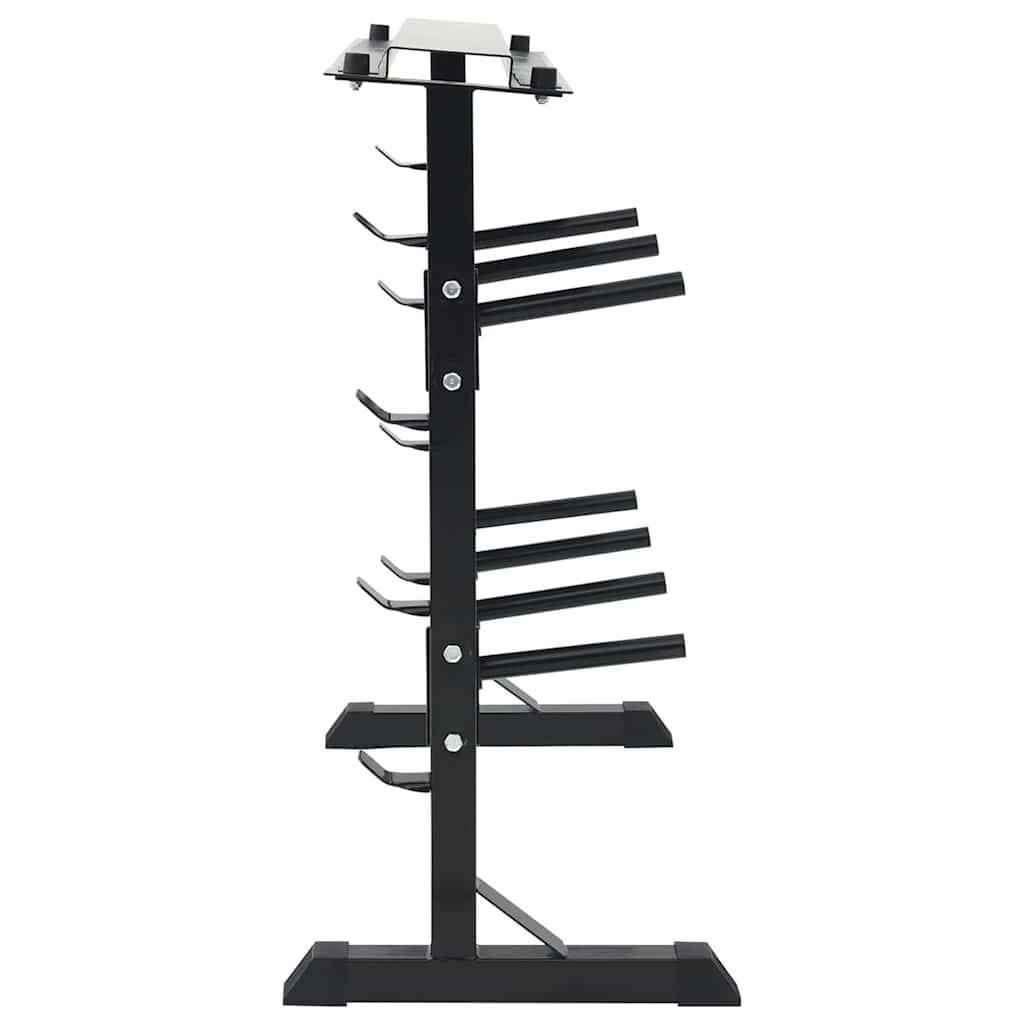 vidaXL Hantel Rack Schwarz 99 x 45 x 95.5 cm Pulverbeschichteter Stahl - Image 4