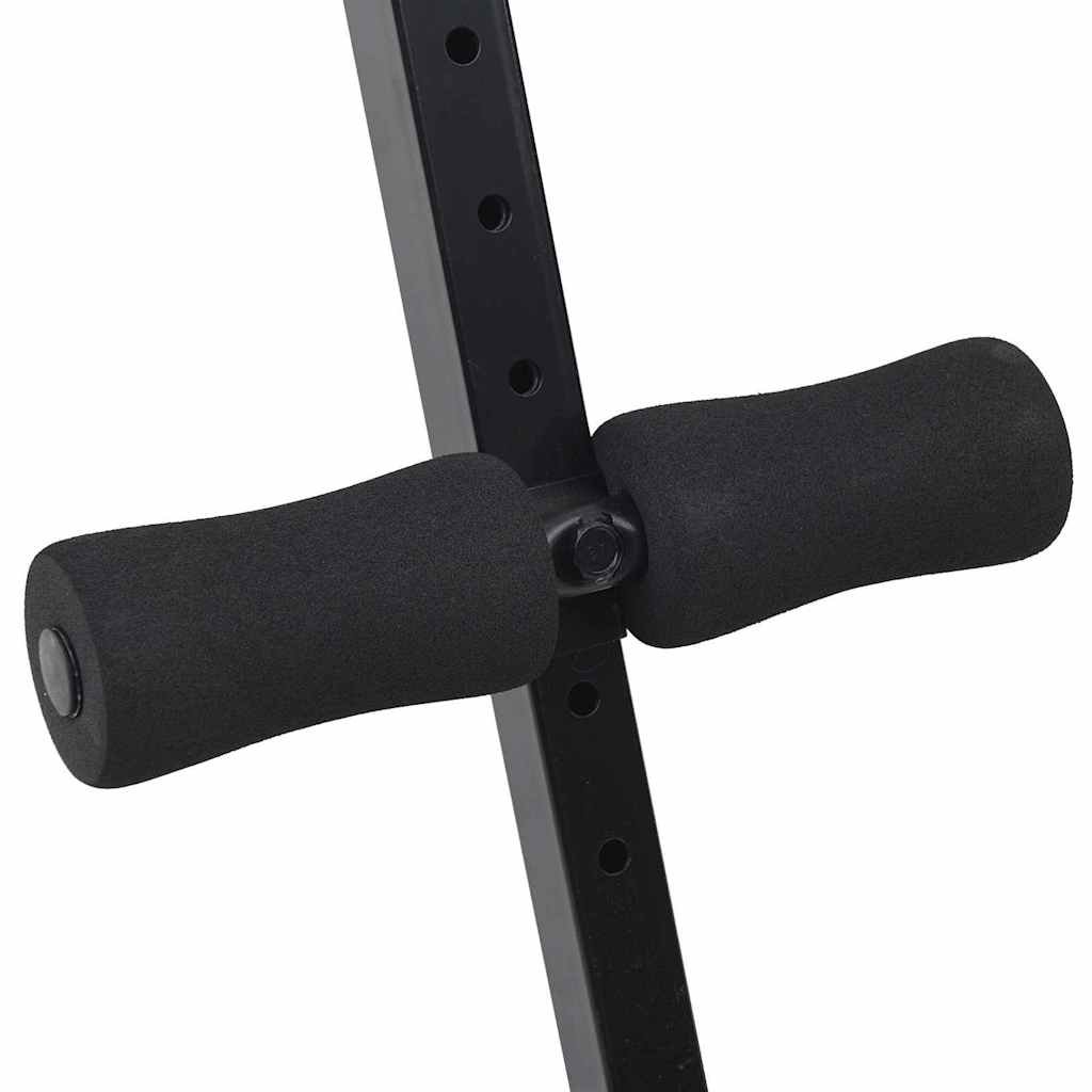 vidaXL Bauchtrainer Schwarz 124 x 33.5 x 55 cm - Image 6