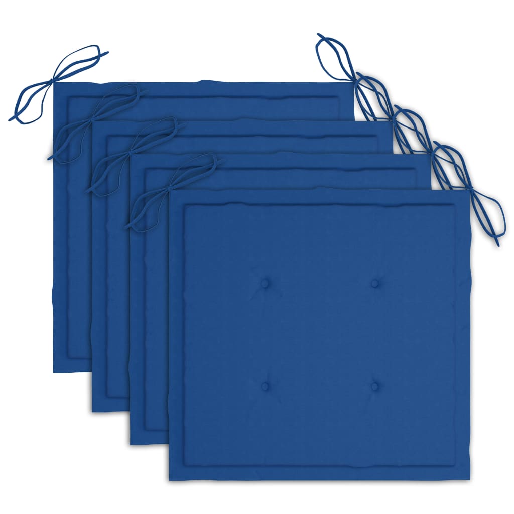 Sedie Da Pranzo Da Esterni Con Cuscini 3 Pz Massello Di Acacia - Image 5