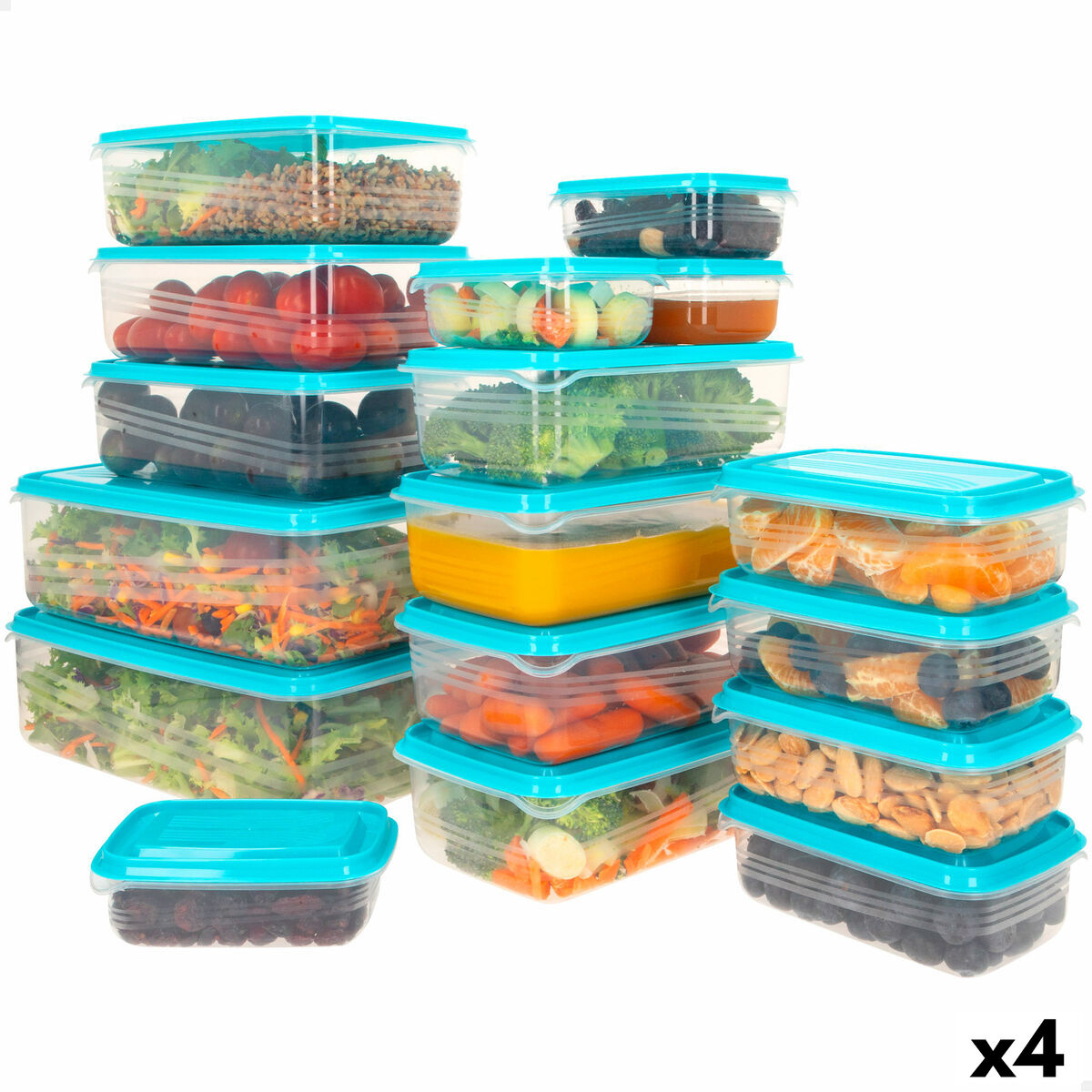 Porta pranzo Max Home polipropilene (4 Unità)