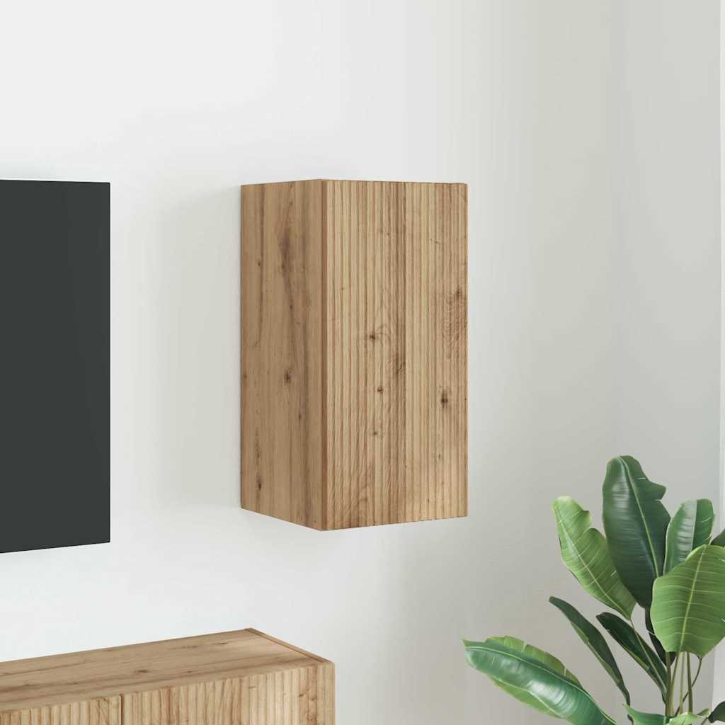 vidaXL Meuble TV mural Chêne artisan 30 x 31 x 60 cm Bois d'ingénierie