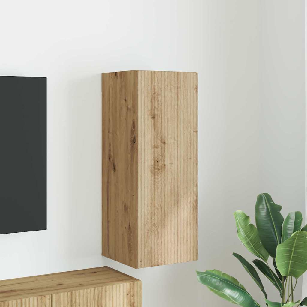 vidaXL Meuble TV mural Chêne artisan 30 x 31 x 80 cm Bois d'ingénierie