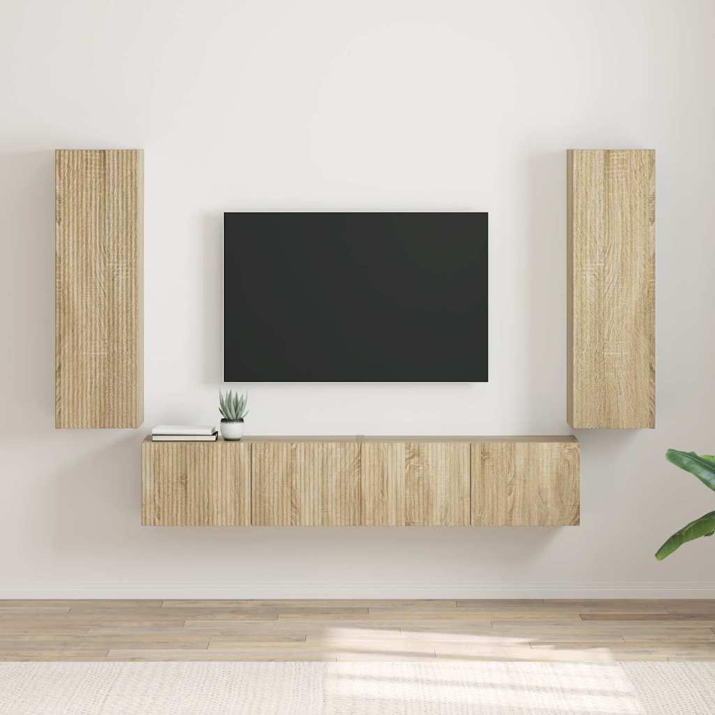 vidaXL Meuble TV mural 2 pcs Sonoma 30 x 31 x 100 cm Bois d'ingénierie