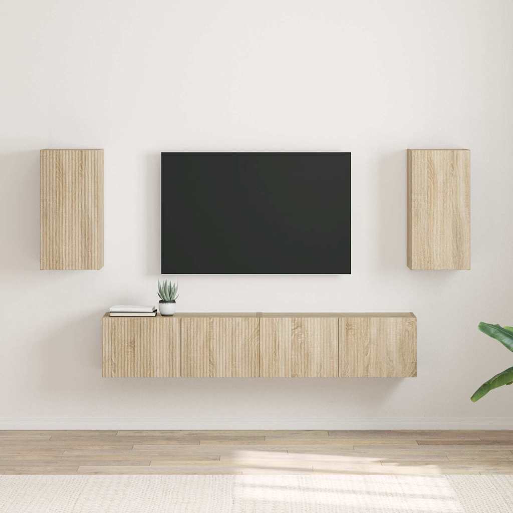 vidaXL Meuble TV mural 2 pcs Sonoma 30 x 31 x 60 cm Bois d'ingénierie