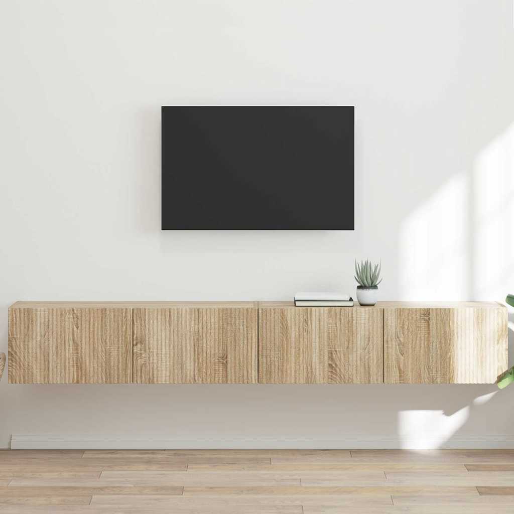 vidaXL Meuble TV mural Montage mural 2 pcs Sonoma 60 x 31 x 29.5 cm