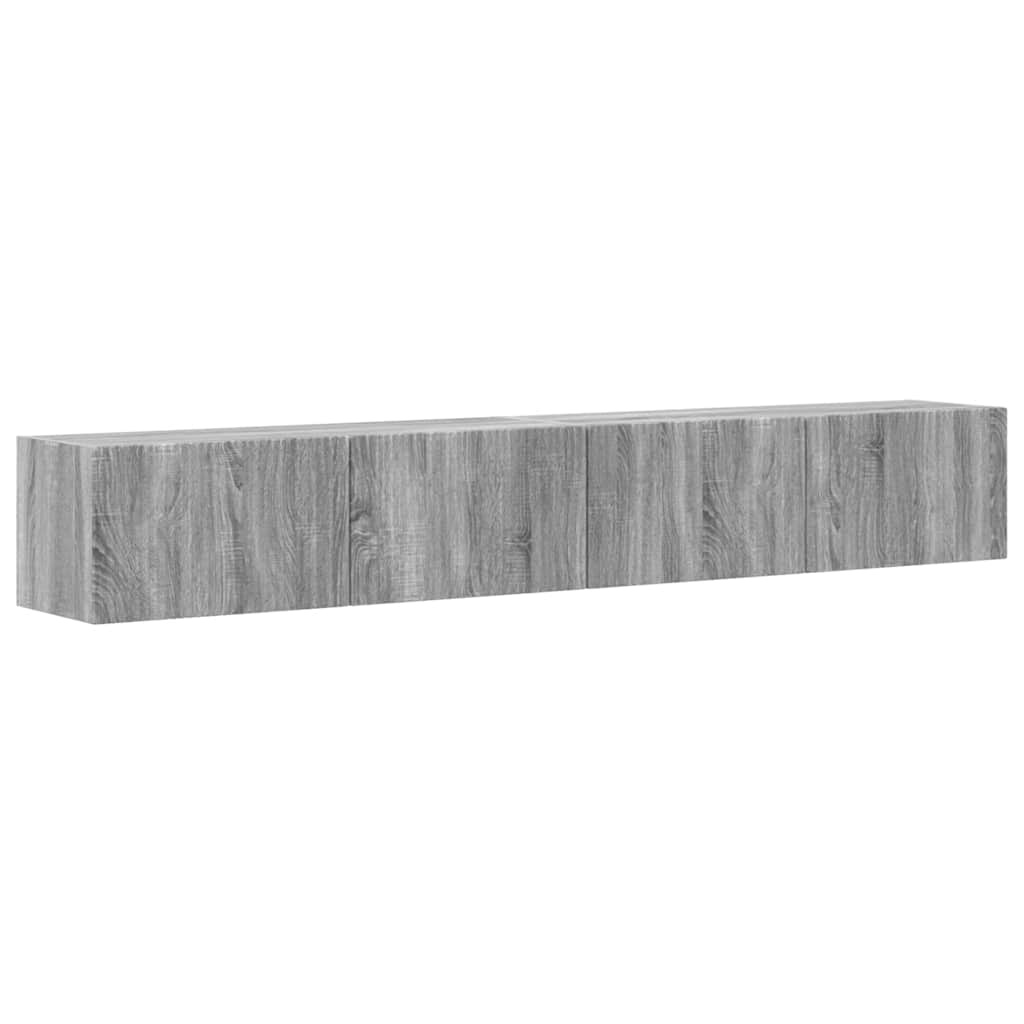vidaXL Meuble TV mural 2 pcs Gris Sonoma 60 x 31 x 29.5 cm