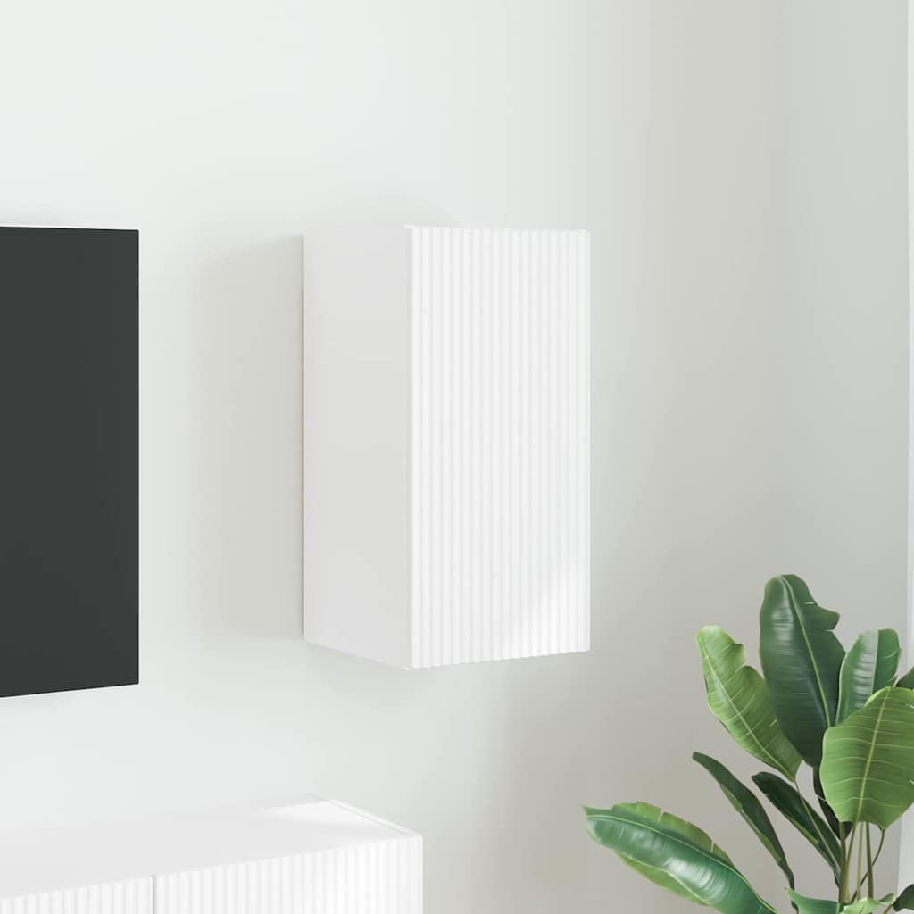 vidaXL Meuble TV mural Blanc 30 x 31 x 60 cm Bois d'ingénierie
