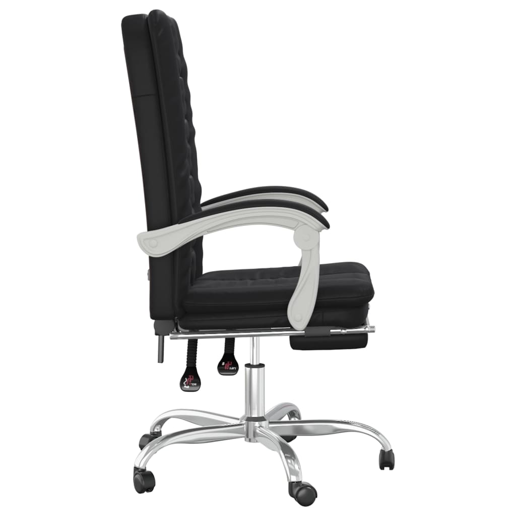 vidaXL Fauteuil inclinable de bureau Noir Similicuir - Image 4