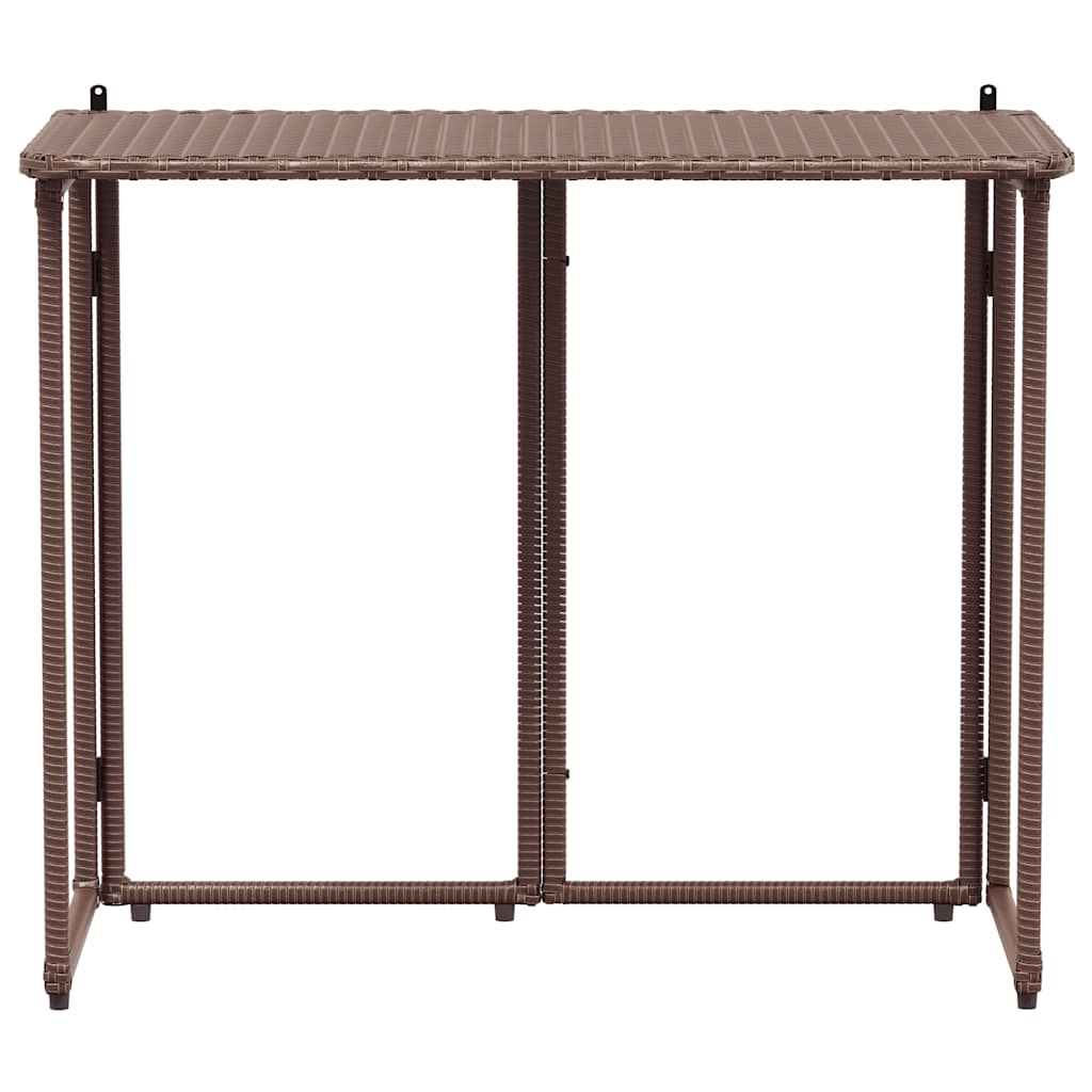 VidaXL Table de jardin pliante marron 90 x 51 x 75 cm polyrotin - Image 4