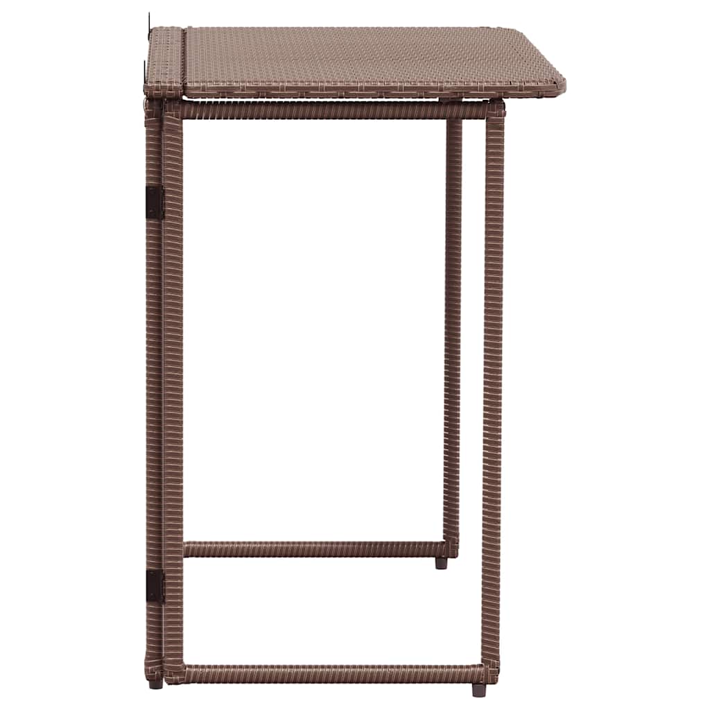 VidaXL Table de jardin pliante marron 90 x 51 x 75 cm polyrotin - Image 5