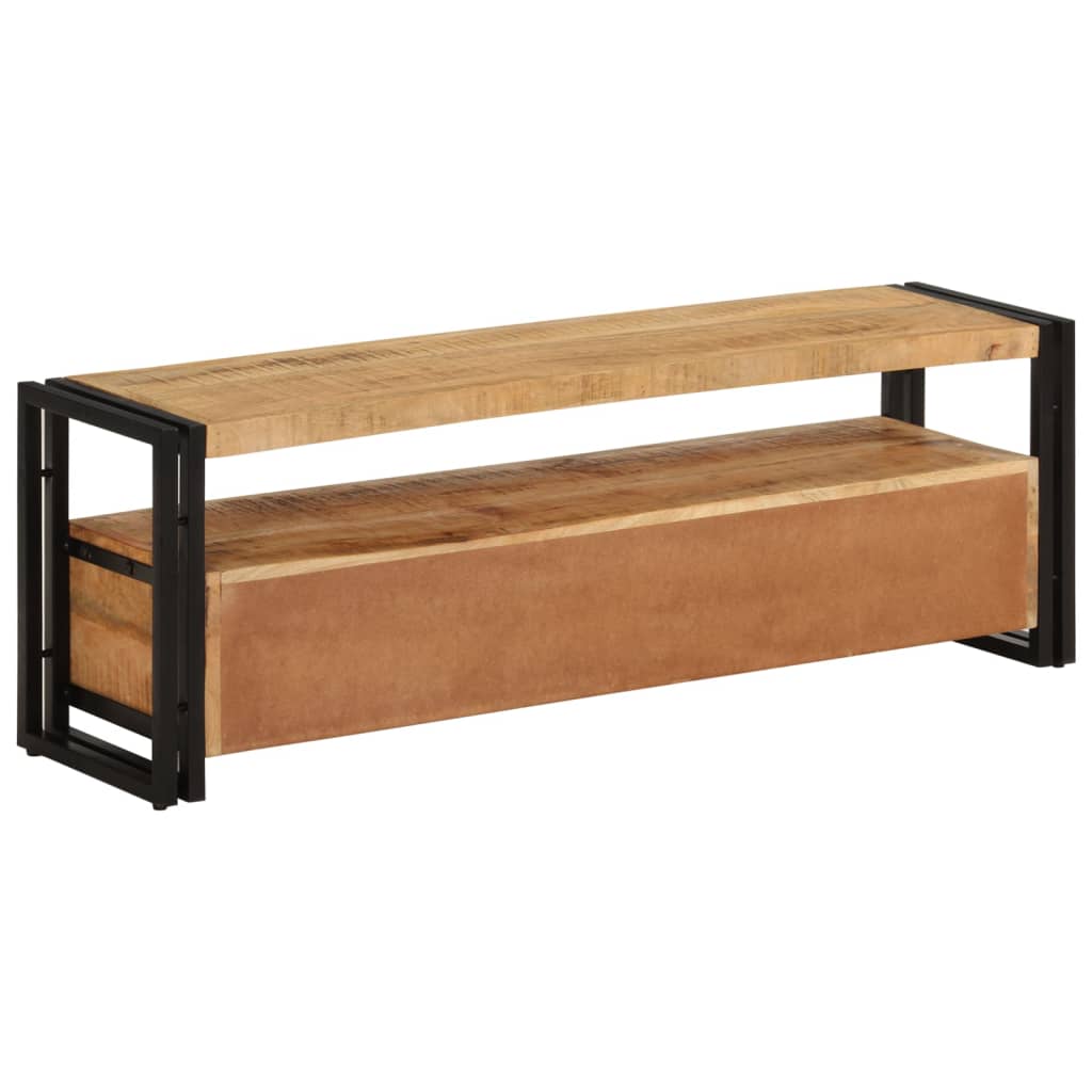 vidaXL Mueble de TV madera maciza de mango 120x30x40 cm - Image 4