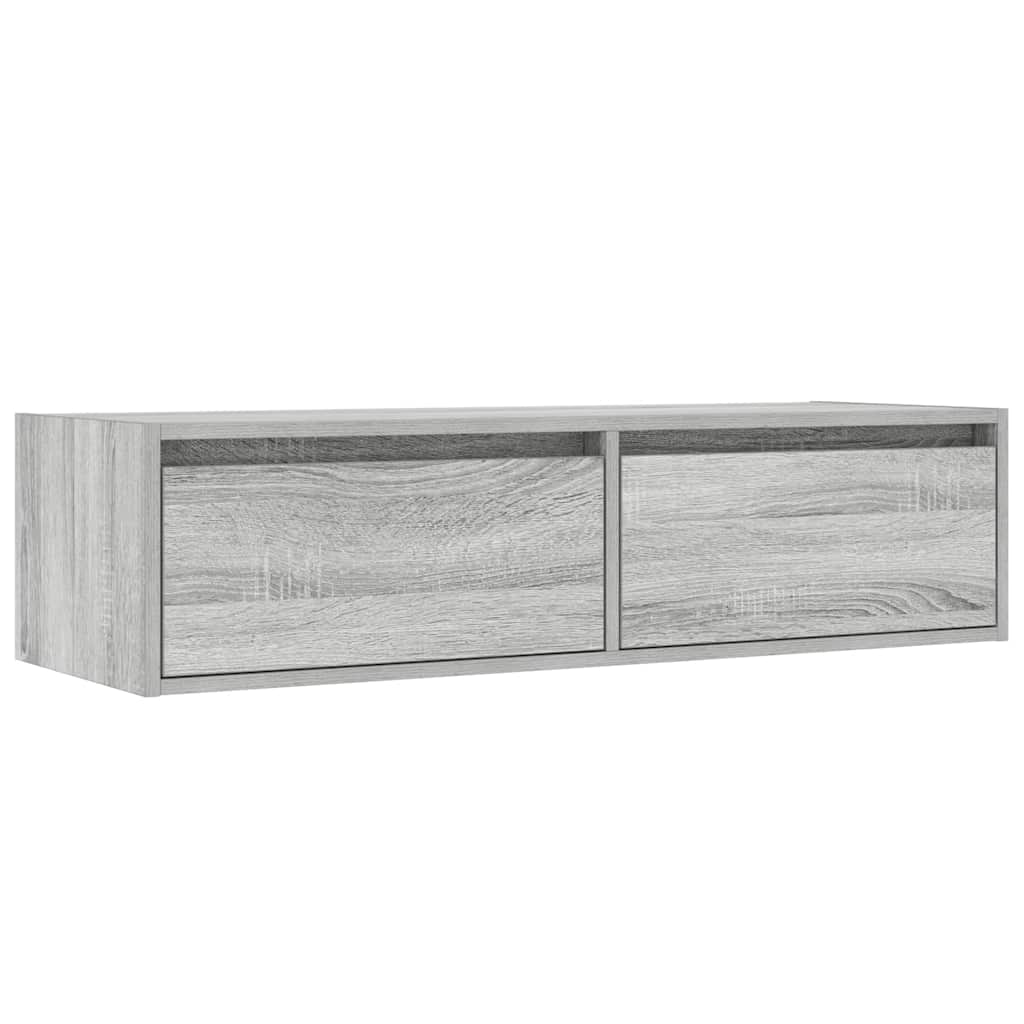 vidaXL Mueble de TV con luces LED sonoma gris 100X35,5x25 cm - Image 6
