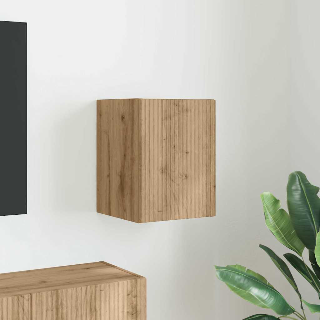 vidaXL Mueble de TV Montado en la Pared Roble Artesanal