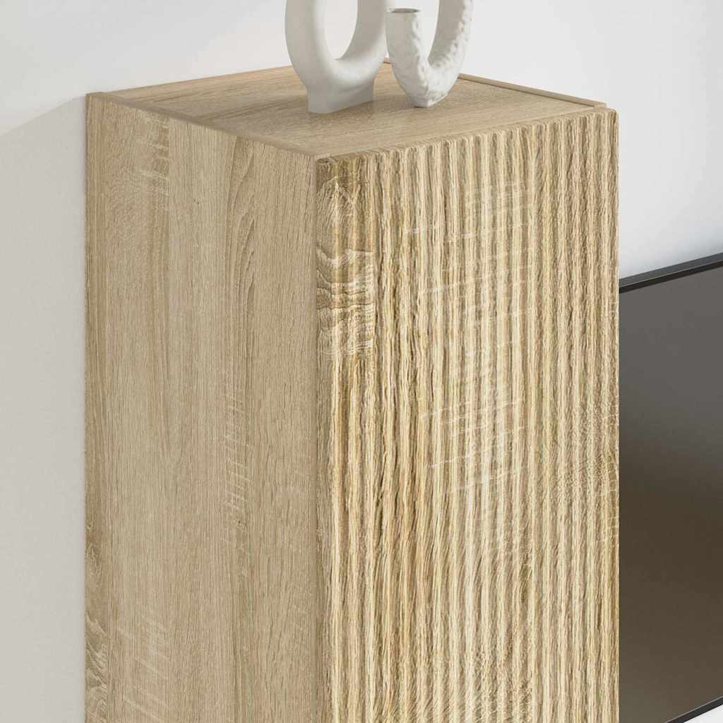 vidaXL Mueble de TV Montado en la Pared Sonoma 30 x 31 x 80 cm - Image 4
