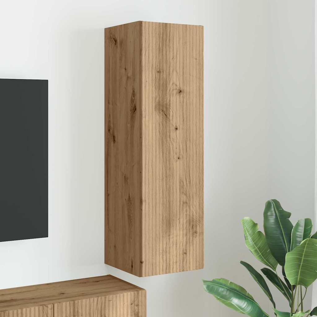 vidaXL Mueble de TV Montado en la Pared Roble Artesanal