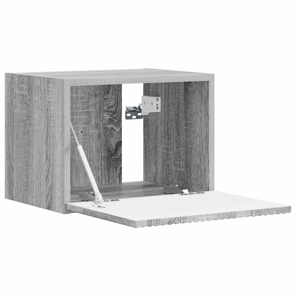 vidaXL Mueble de TV Montado en la Pared 2 pcs Gris Sonoma - Image 5