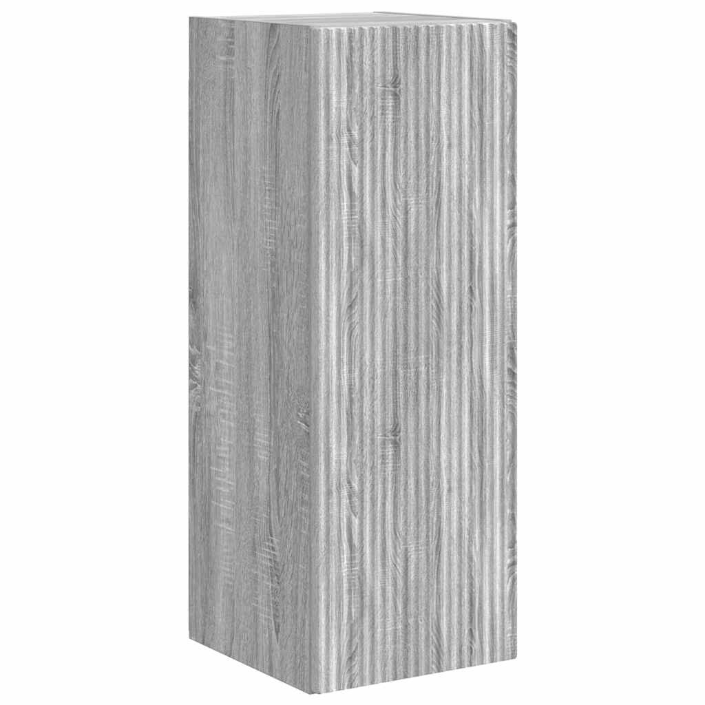 vidaXL Mueble de TV Montado en la Pared 2 pcs Gris Sonoma - Image 5