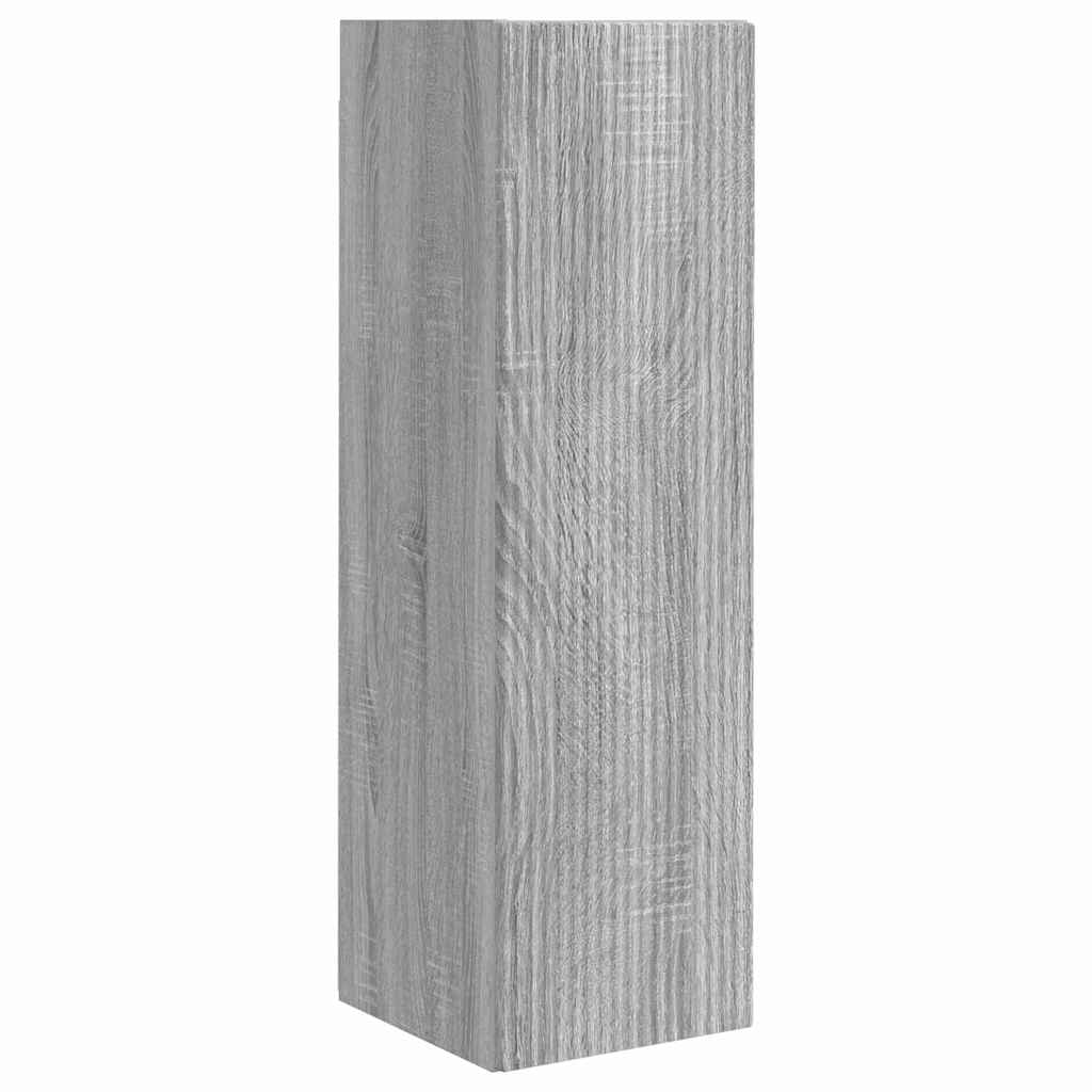vidaXL Mueble de TV Montado en la Pared 2 pcs Gris Sonoma - Image 5