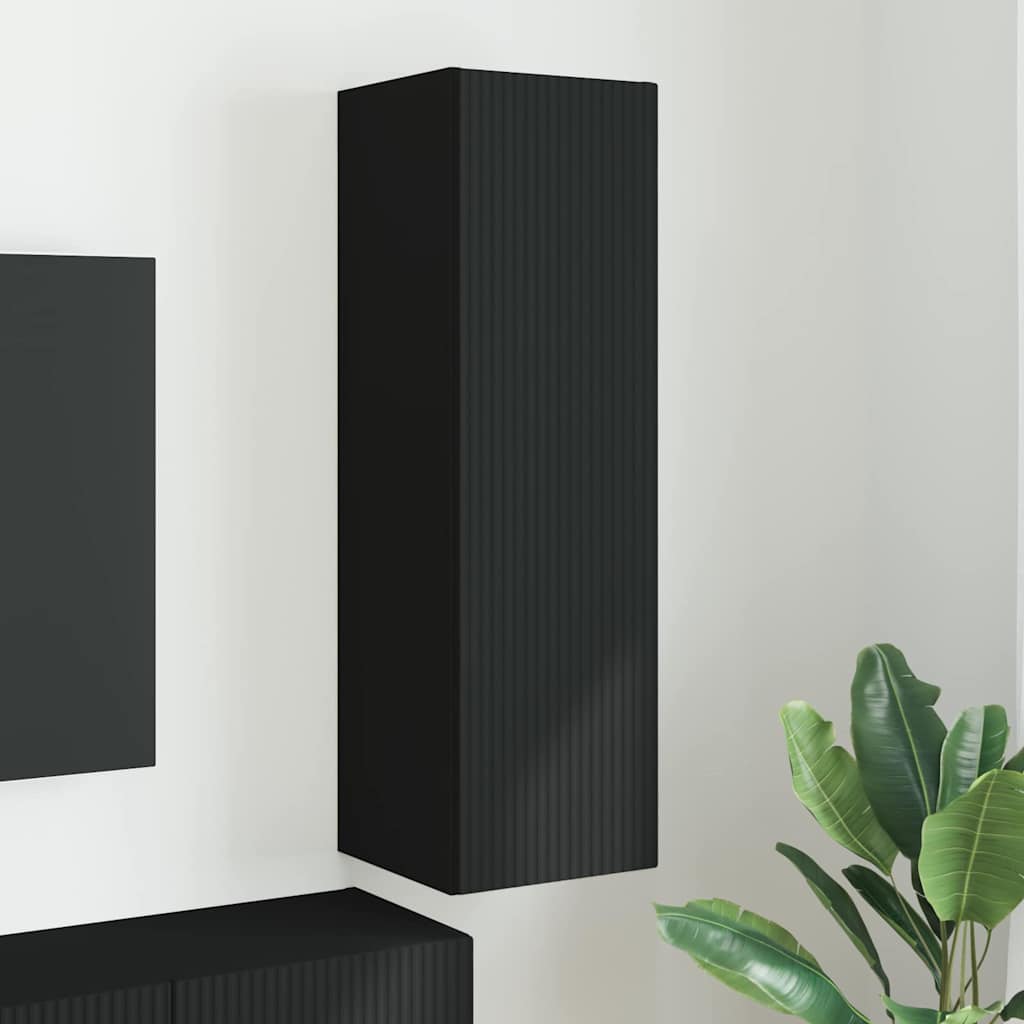 vidaXL Mueble de TV Montado en la Pared Negro 30 x 31 x 100 cm