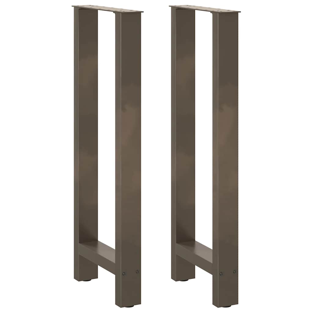 vidaXL Patas para mesa de bar de acero natural (2 unidades, 50 x 100-101 cm)