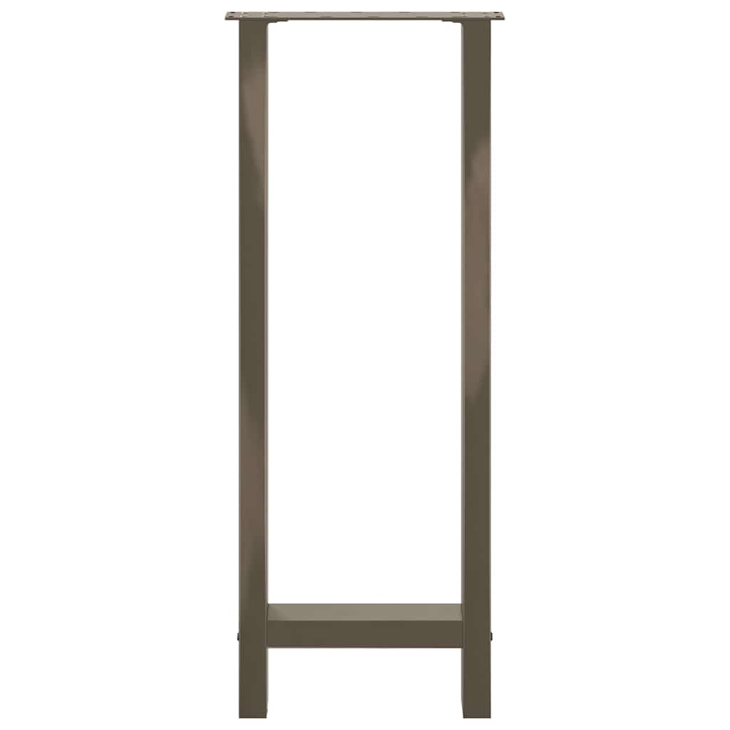 vidaXL Patas para mesa de bar de acero natural (2 unidades, 50 x 100-101 cm) - Image 5