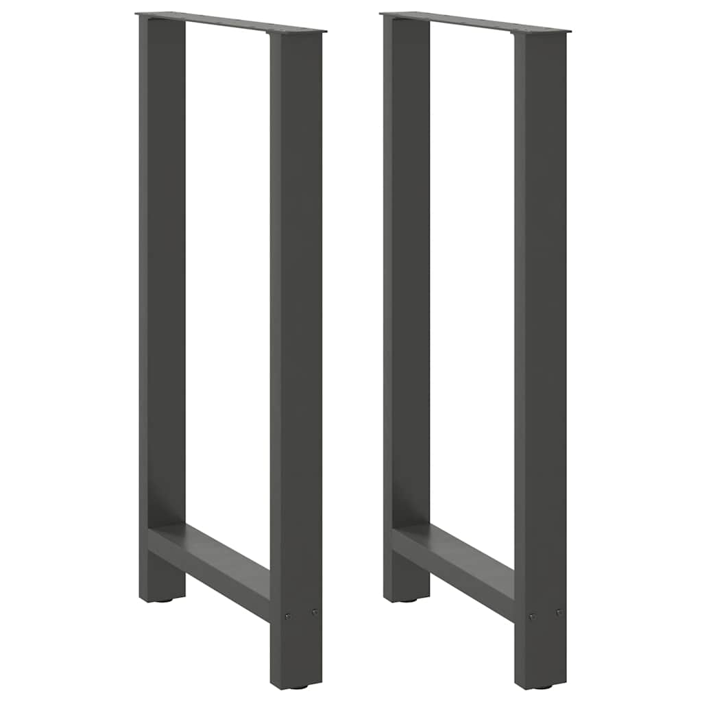 vidaXL Patas para mesa de bar antracita (2 unidades, 60 x 110-111 cm, acero)
