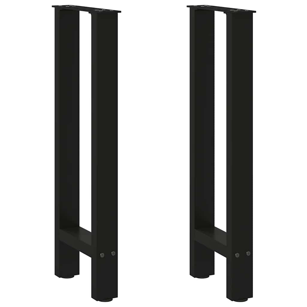 vidaXL Patas para consola negras (2 unidades, 28 x 72-73 cm, acero)