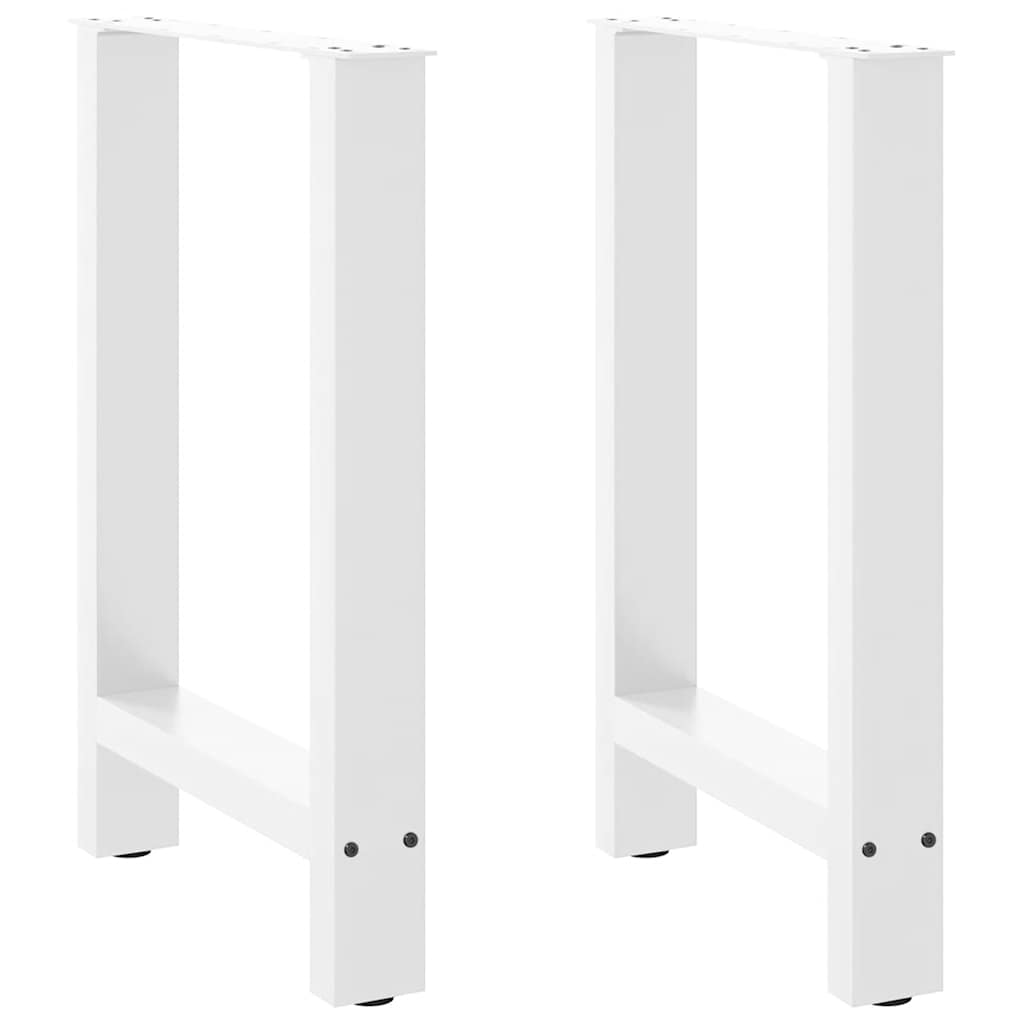 vidaXL Patas para mesa de comedor blancas (2 unidades, 50 x 72-73 cm, acero)