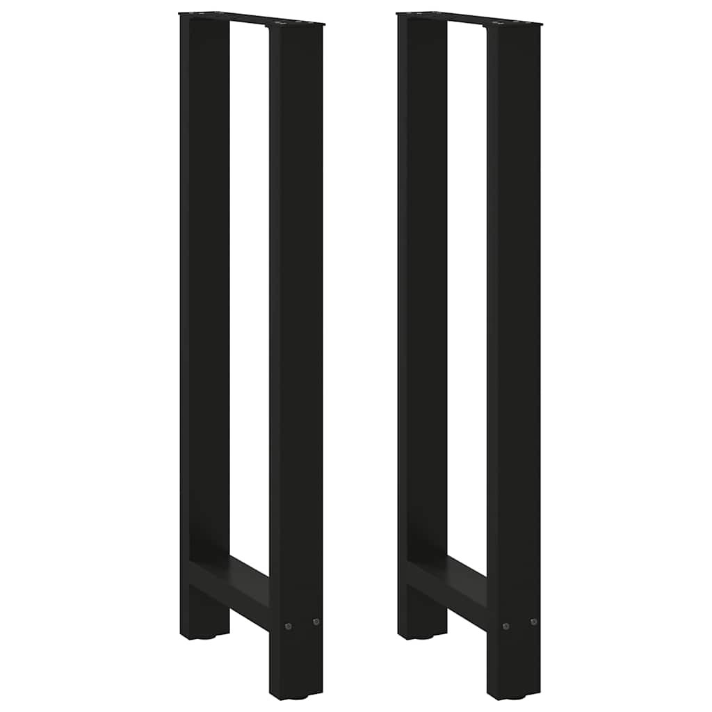vidaXL Patas para mesa de bar negras (2 unidades, 40 x 110-111 cm, acero)