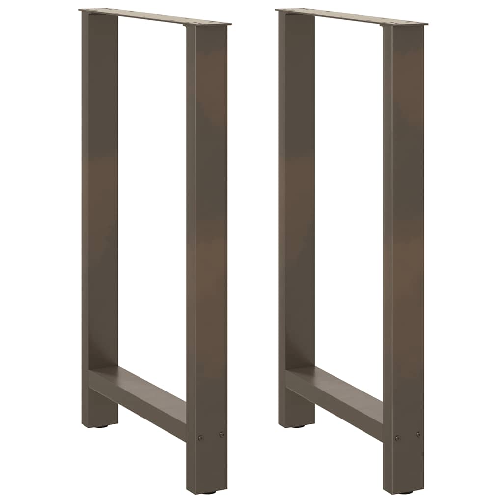 vidaXL Patas para mesa de bar de acero natural (2 unidades, 60 x 100-101 cm)