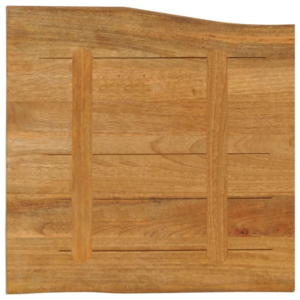 vidaXL Tablero de mesa borde natural madera maciza mango 40x40x2,5 cm - Image 5