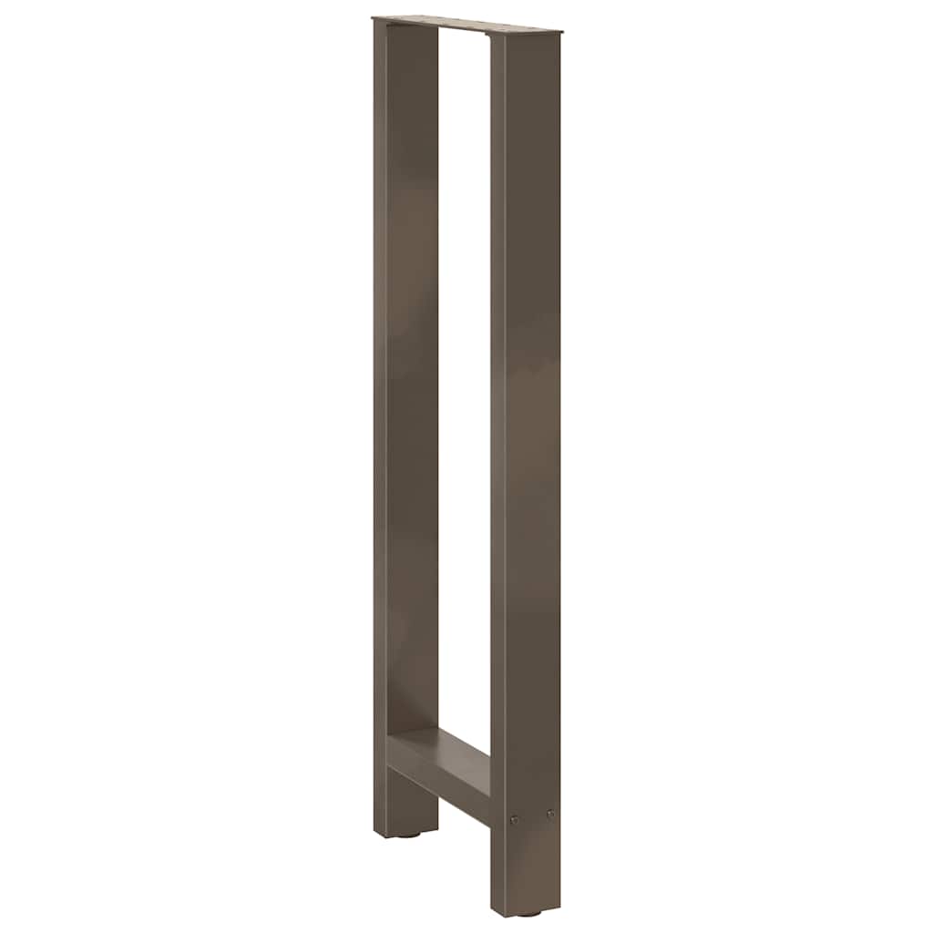 vidaXL Patas para mesa de bar de acero natural (2 unidades, 40 x 110-111 cm) - Image 4