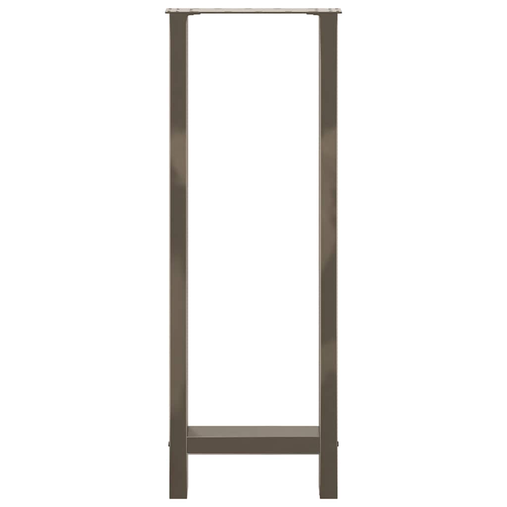 vidaXL Patas para mesa de bar de acero natural (2 unidades, 40 x 110-111 cm) - Image 5
