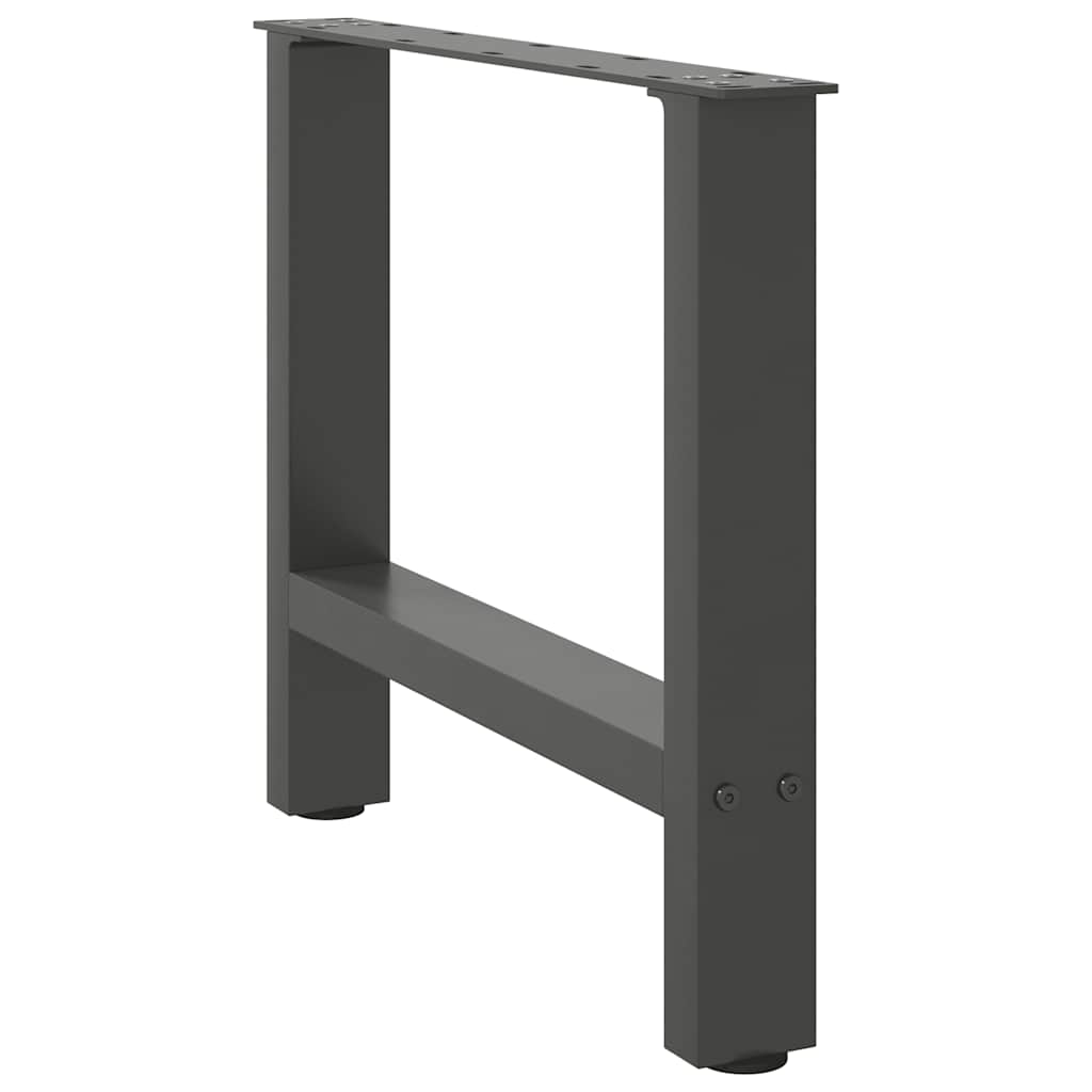vidaXL Patas para mesa de centro antracita (2 unidades, 50 x 42-43 cm, acero) - Image 3