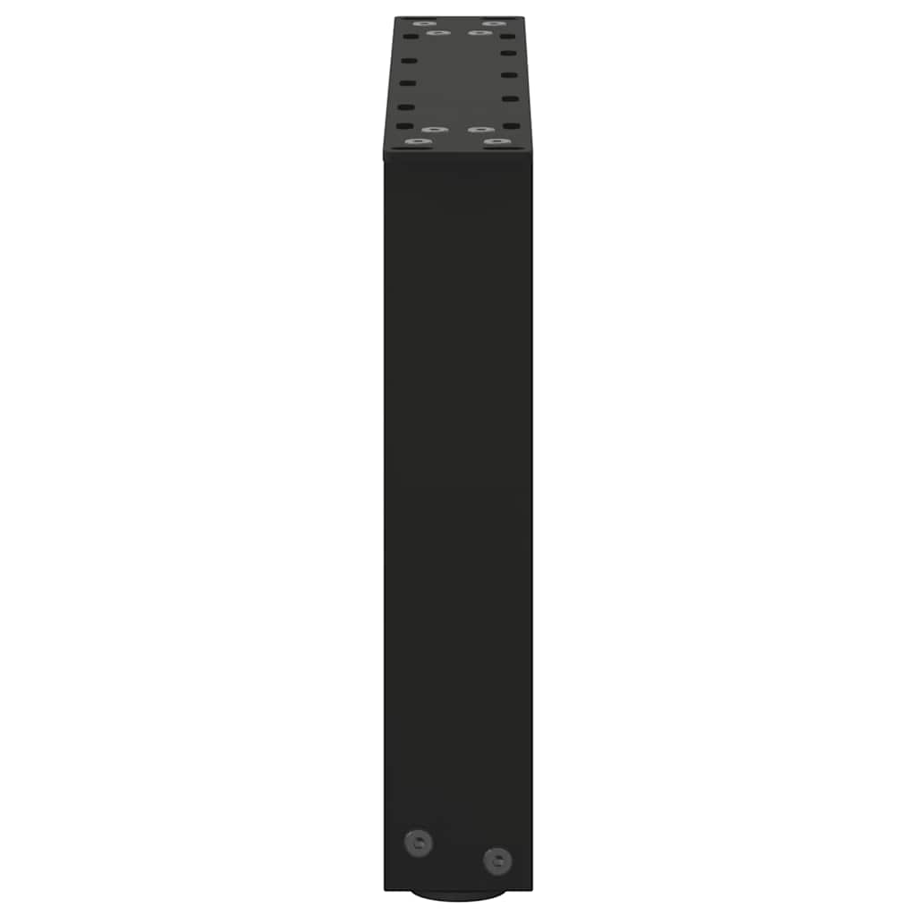 vidaXL Patas para mesa de centro en forma de U (2 unidades), color negro, 30 x (30-31) cm, acero - Image 6