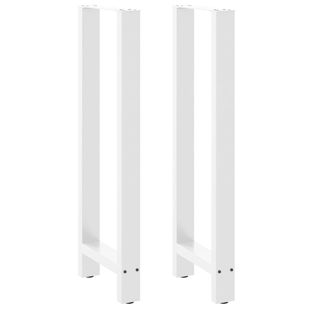 vidaXL Patas para mesa de bar blancas (2 unidades, 40 x 110-111 cm, acero)
