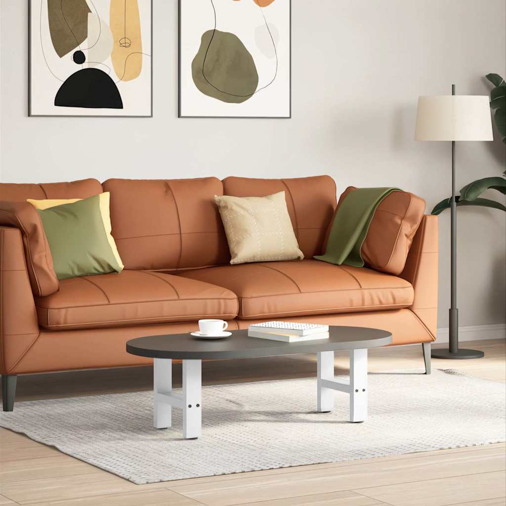 vidaXL Patas para mesa de centro blancas (2 unidades, 40 x 30-31 cm, acero)