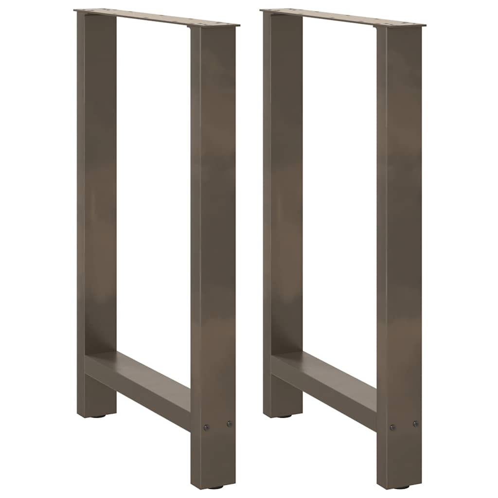 vidaXL Patas para mesa de bar de acero natural (2 unidades, 60 x 90-91 cm)