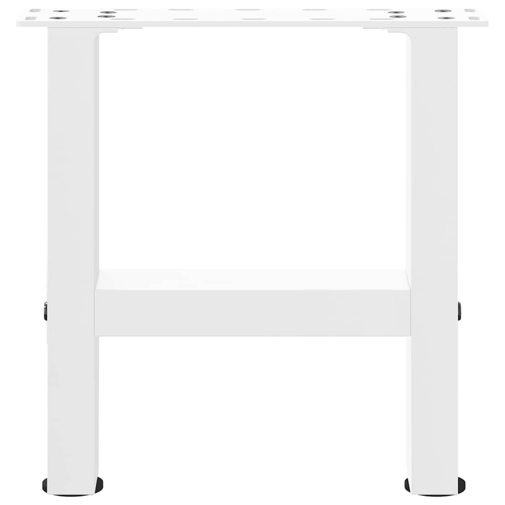 vidaXL Patas para mesa de centro blancas (2 unidades, 40 x 30-31 cm, acero) - Image 5