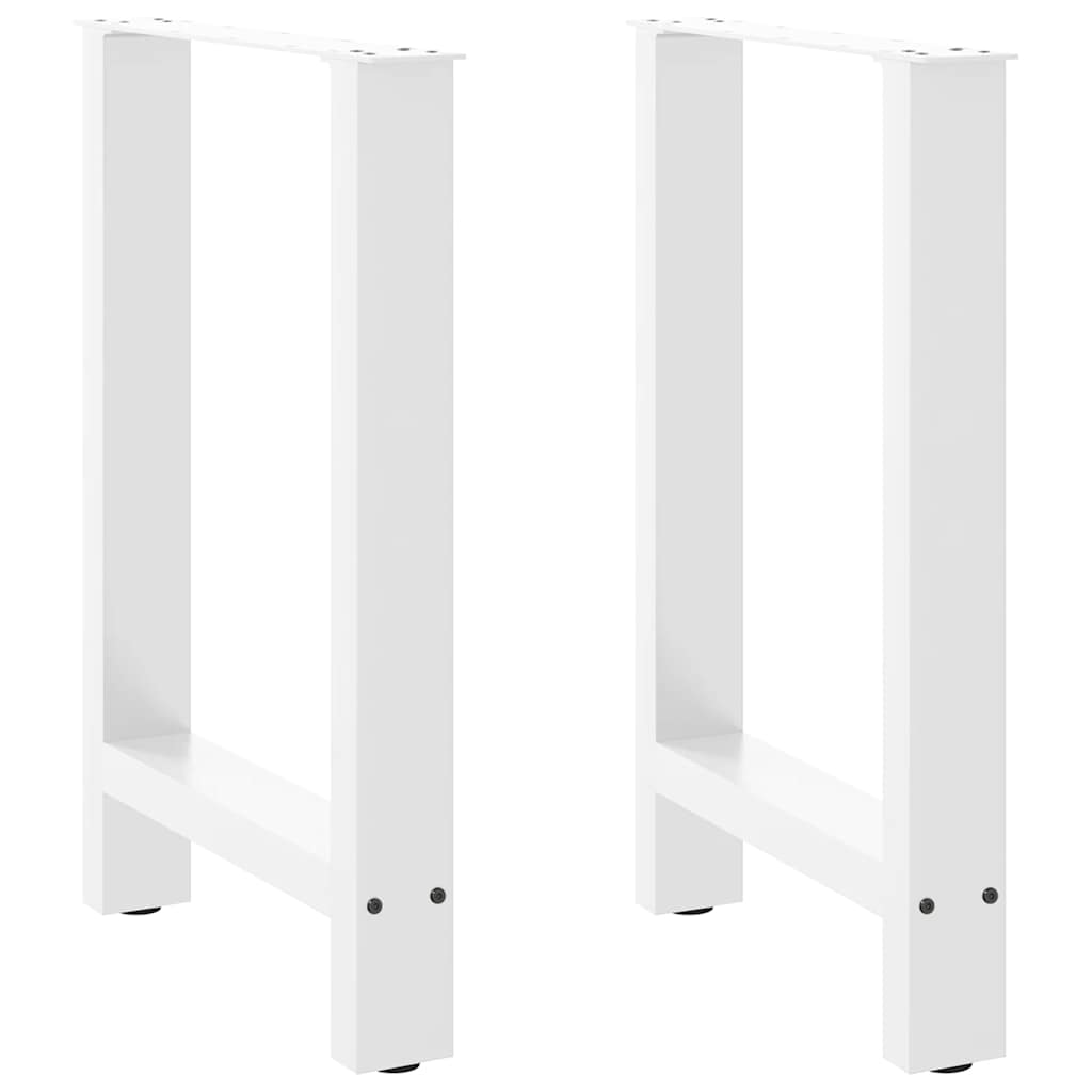 vidaXL Patas para mesa de comedor blancas (2 unidades, 60 x 72-73 cm, acero)