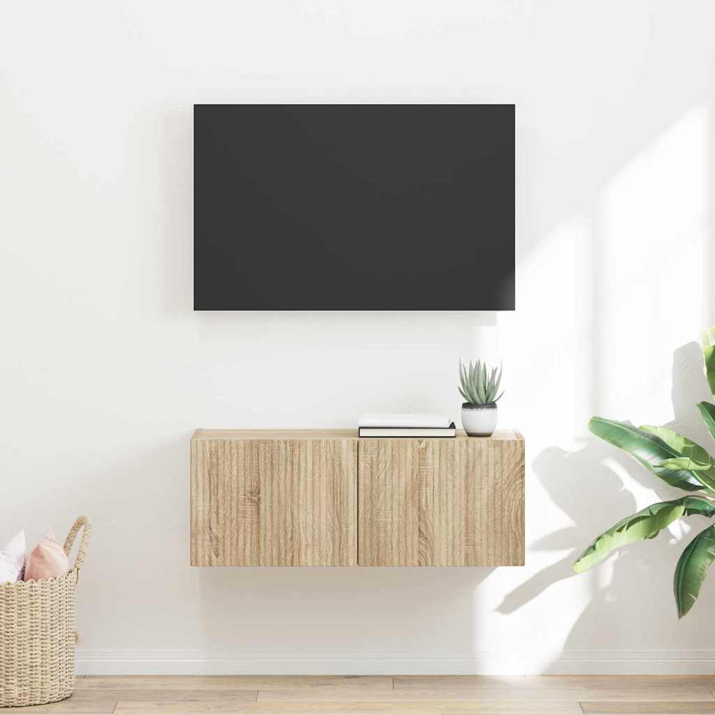 vidaXL Mueble de TV Montado en la Pared Sonoma 60 x 31 x 29.5 cm