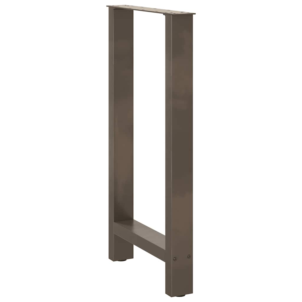 vidaXL Patas para mesa de bar de acero natural (2 unidades, 50 x 90-91 cm) - Image 4