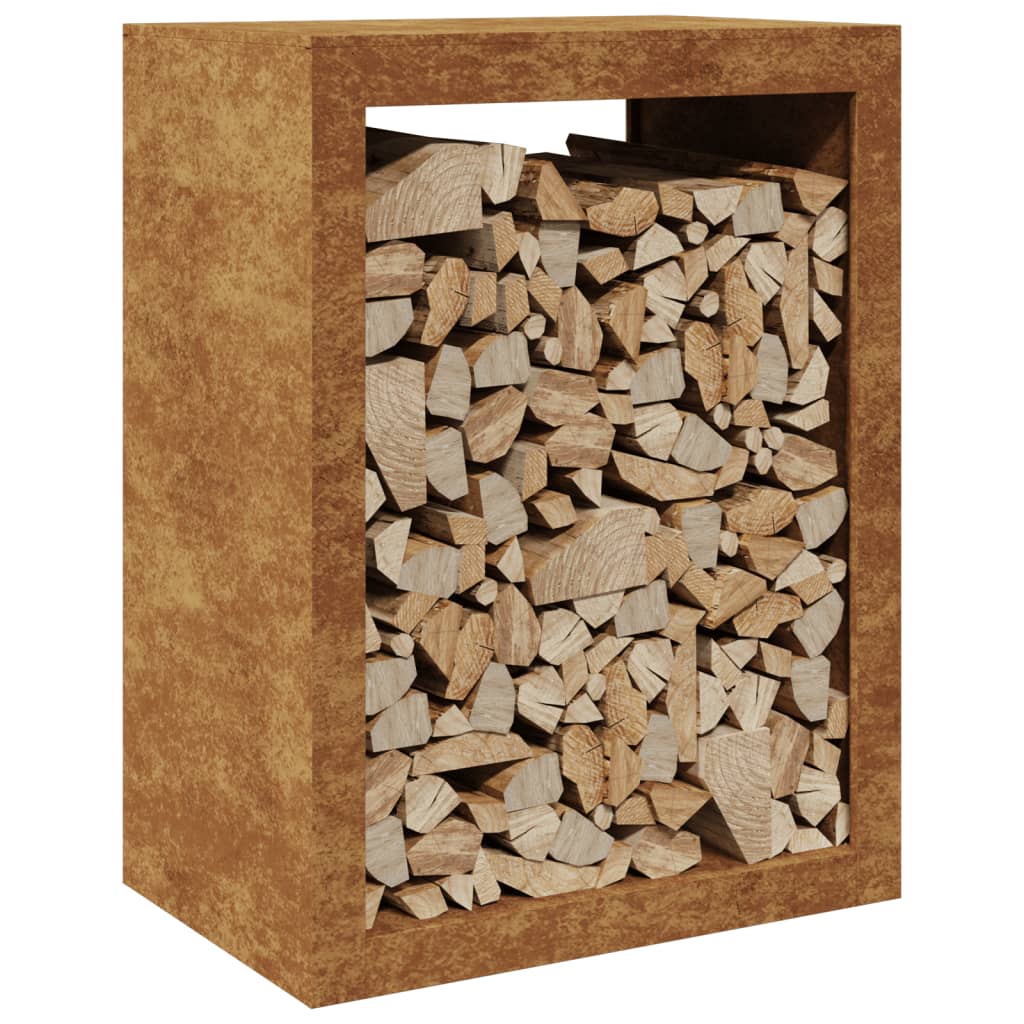vidaXL Brennholzregal 60x40x80 cm Wetterfester Stahl - Image 3