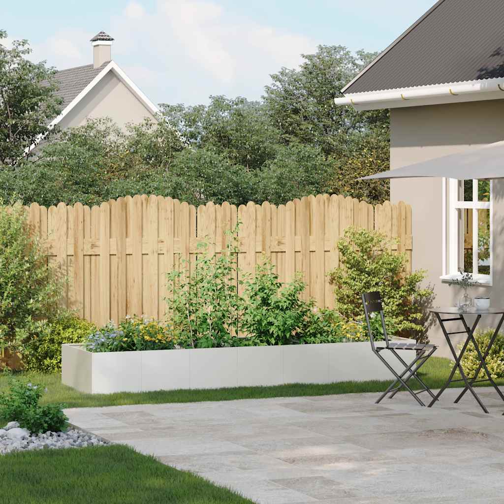 vidaXL Pflanzgefäß Weiß 280x80x40 cm Stahl - Image 3