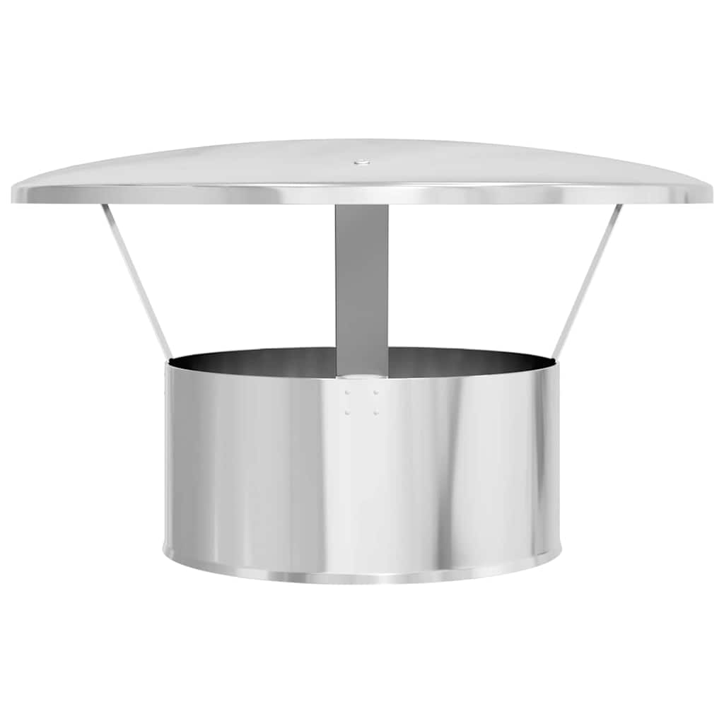 vidaXL Regenabdeckung Schornstein Silber 35 x 35 x 20 cm Edelstahl - Image 4