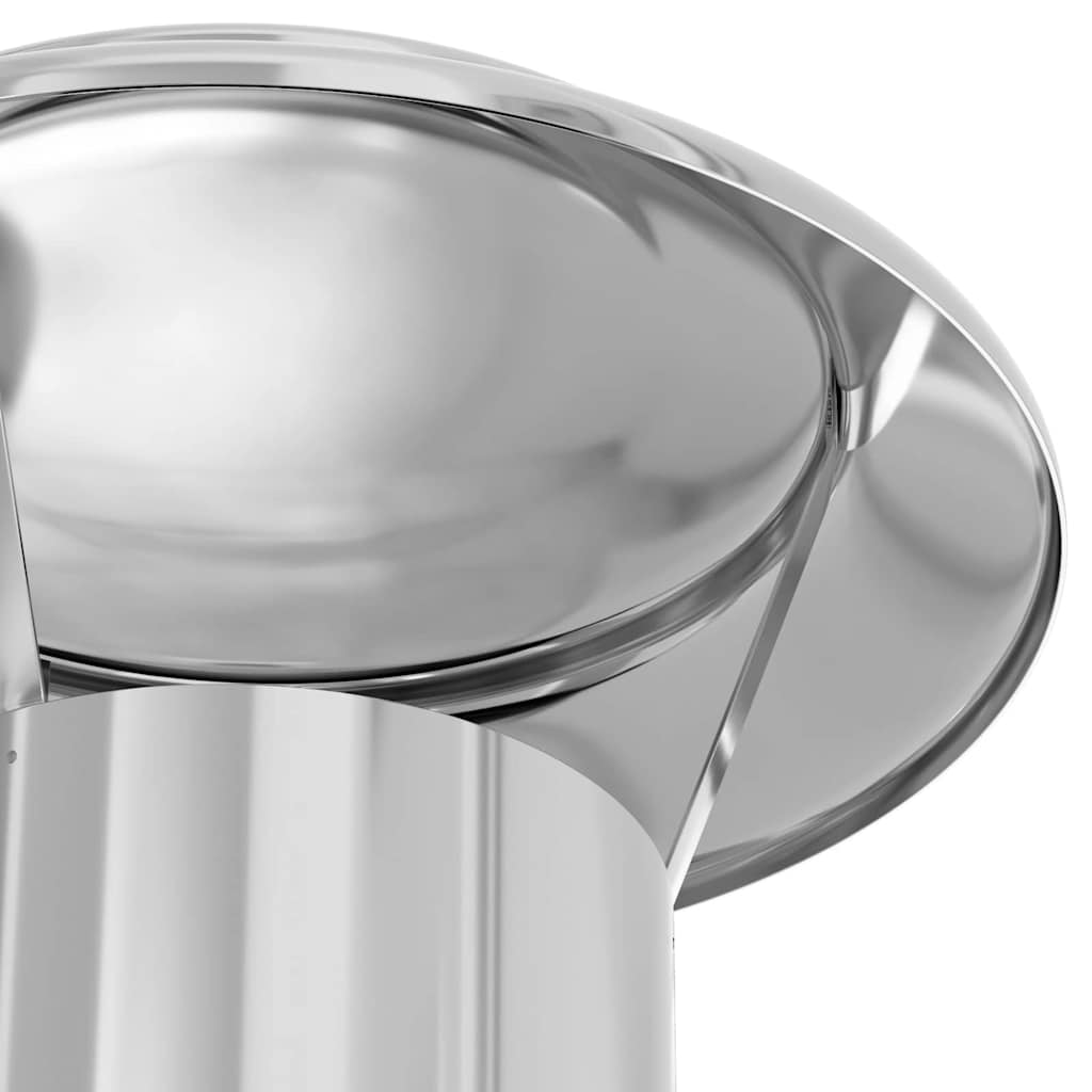 vidaXL Regenabdeckung Schornstein Silber 25 x 25 x 20 cm Edelstahl - Image 6