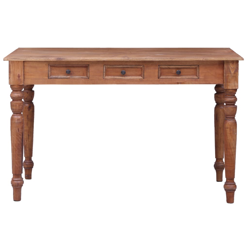 Scrivania Con Cassetti 117x57x75 Cm In Legno Massello Di Mogano - Image 3