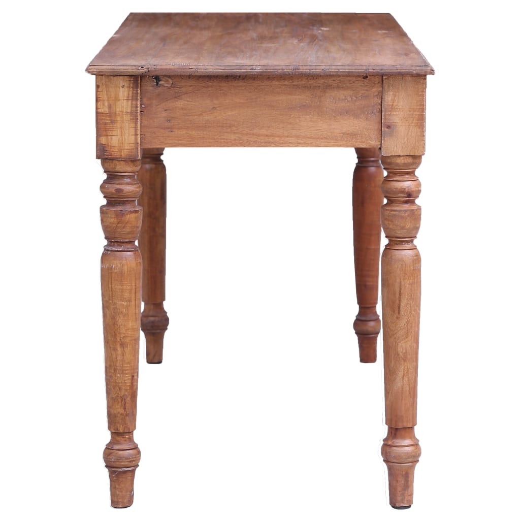 Scrivania Con Cassetti 117x57x75 Cm In Legno Massello Di Mogano - Image 4