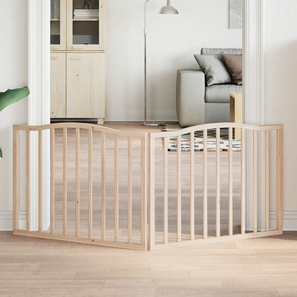 Cancello Per Cani Pieghevole 2 Pannelli 160 Cm Legno Di Pioppo